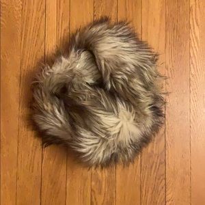 Faux fur infinity scarf